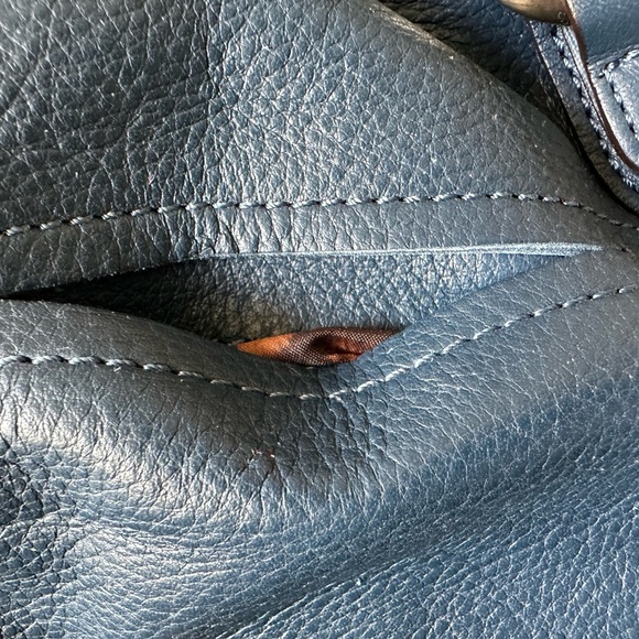 B Makowski Blue Soft Leather Bag New w/o Tags Unused, Orig. Packaging & Dust Bag - Picture 9 of 10